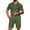 Dark Green, variant on Kixjoy Mens Short Sets 2 Piece Outfits Short Sleeve Big and Tall Collared T-Shirts and Shorts Set Casual Soft Beach Sweatsuits for Men, Dark Green M