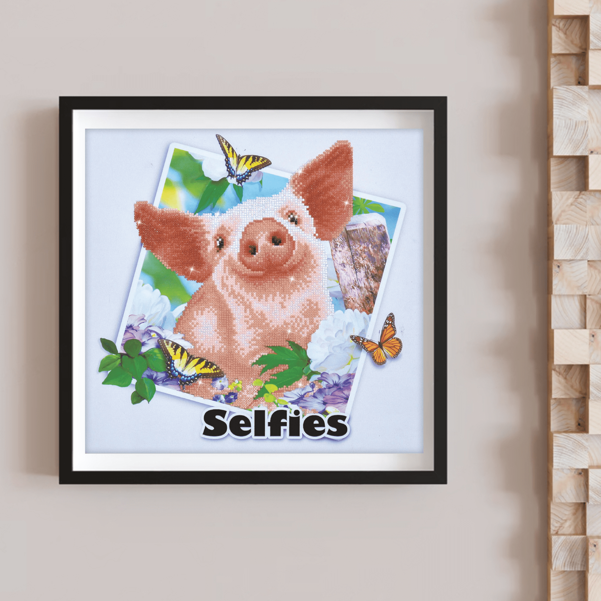 Diamond Dotz Our Babe Pig Diamond Painting Kits for Adults - Diamond Art Kits a Relaxing Creative Craft Kit with Dotz Gems 15.7"x16.5"
