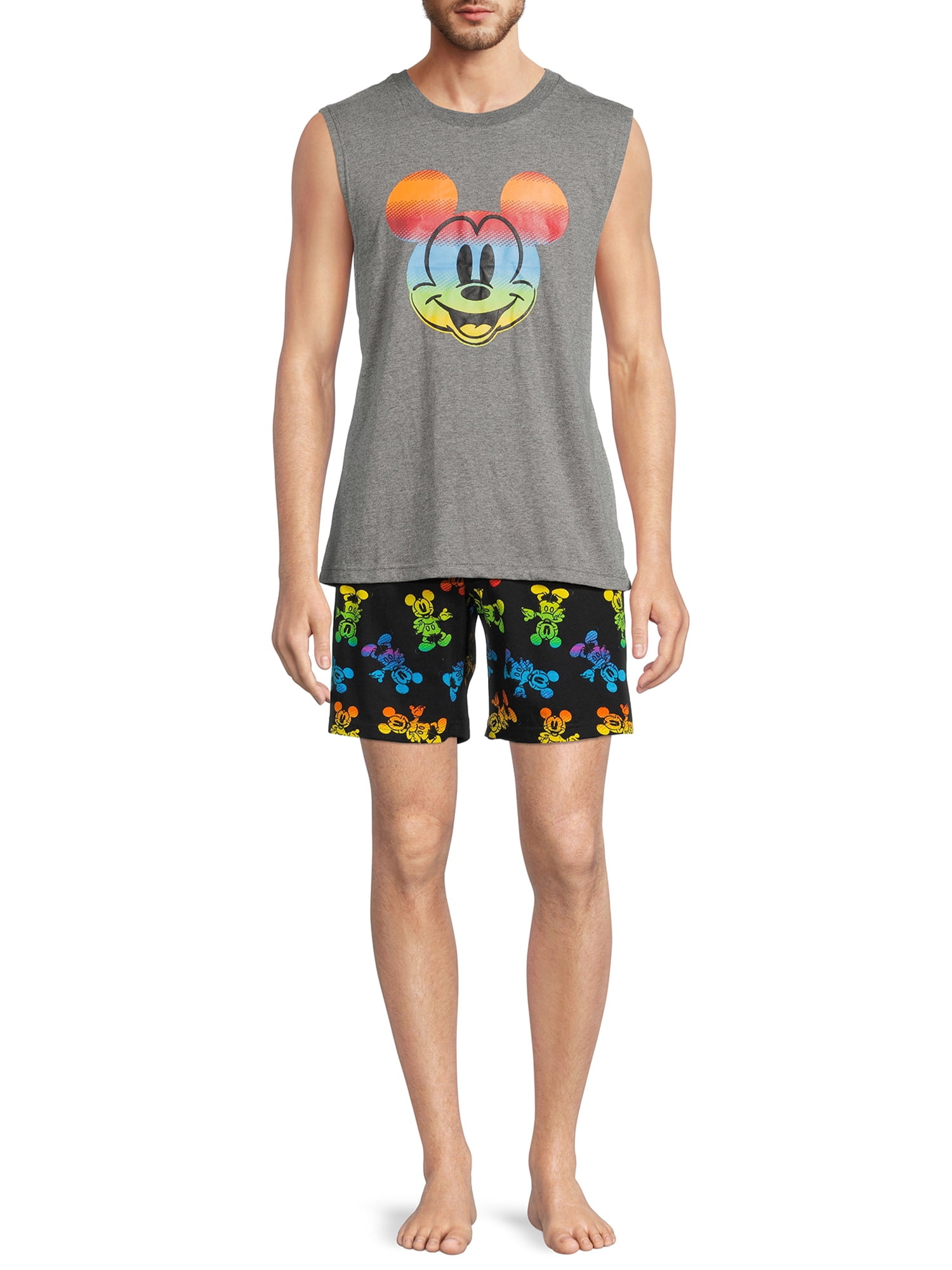 Mickey Mouse Men's Tank Top and Shorts Sleep Set, 2-Piece