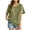 Green, variant on ZQUUVOU Women's Casual Shirt Solid Color Short-Sleeved Crewneck Top Olive Green