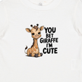 thumbnail image 4 of Inktastic You Bet Giraffe I'm Cute Boys or Girls Baby T-Shirt, 4 of 5