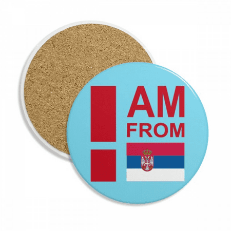 

I Am From Serbia Art Deco Fashion Coaster Cup Mug Tabletop Protection Absorbent Stone