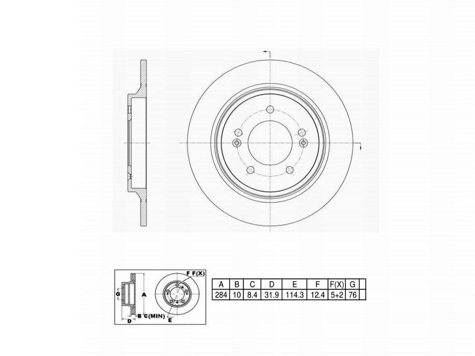 Ultra High Carbon 700 Brake Kits, Rear UHCK7241, Kia Optima 2016-2014