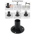 thumbnail image 3 of Round Post Flange Base Fitting, Round Chain Link Fence Post Pole Flange Base, Black Floor Flange, Concrete Mounted Post Pole Bracket for Mailbox Fence Flag, 3 of 7