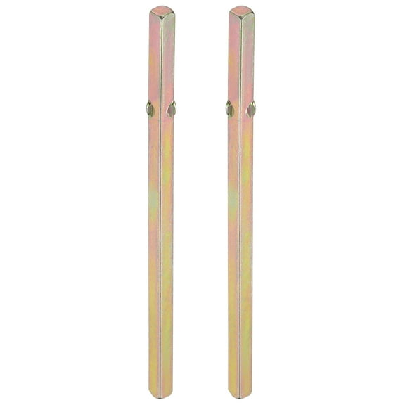 Square Door Knob Spindle 110x5mm, Carbon Steel Spare Door Handle Spindle with Punching Point, Gold 2 Pack