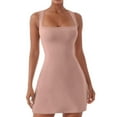 thumbnail image 1 of Robe Corsage à Encolure Carrée pour Femme - Robe Mini Évasée Extensible Sans Manches Type Camisole pour Fête et Boîte de Nuit, 1 of 5