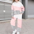 thumbnail image 2 of Piuwrlz 2pcs Hood Jogger Set Children's Girls Fleece Sweatsuits Sets Plush Hoodies and Sweatpants Gray Size 6-7Years, 2 of 7