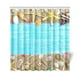 GCKG Seashell Rideau de Douche, Sable Étoile de Mer Bleu Tissu en Bois Polyester Rideau de Douche Ensembles de Salle de Bains 66x72 Pouces – image 1 sur 3