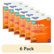 (6 pack) Equate Non Drowsy Daytime Severe Cold & Flu Softgels, Maximum Strength, 24 Count