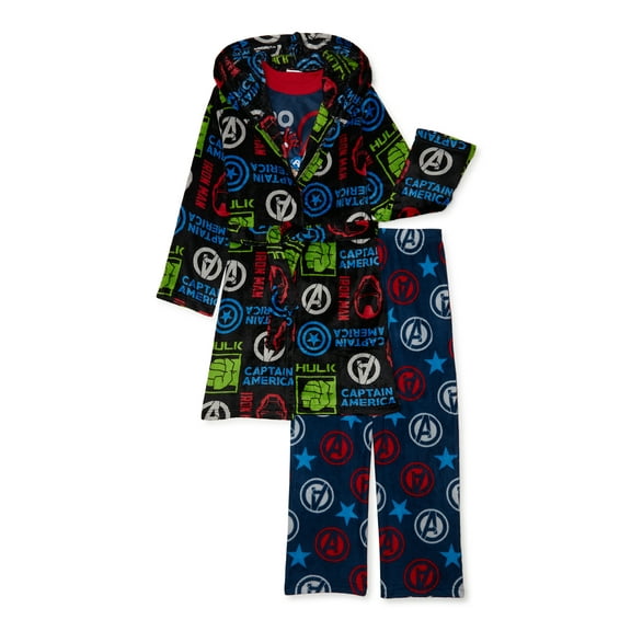 Avengers Boys 2-Piece Pajama Set with Robe, Sizes 4-10