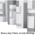 thumbnail image 6 of Grey and White Shower Curtain for Bathroom with Hooks Modern Geomertic Unique Design Waterproof Waffle Textured Fabric Polyester Sliver Gray Shower Curtain for Bath Set,72x72 inch, 6 of 6