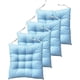 thumbnail image 1 of Xiao Hua Juego de 4 cojines cuadrados de capitoné para silla, con lazos, color azul marino, 45 x 45 x 7,6 cm, 1 of 3