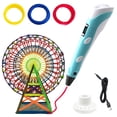 thumbnail image 1 of Muyoka Bol铆grafo de impresi贸n 3D, Material LCD ecol贸gico y pantalla de temperatura, bol铆grafo 3D con 3 colores de 3m/118in, Kit de bol铆grafo de dibujo 3D para dibujo de ni帽os, 1 of 7