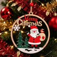 thumbnail image 5 of AOMXGD Christmas Wooden Hollow‑Cut Hanging Pendant, Wooden Ornament for Xmas Tree Wall Indoor Festive Decoration, 5 of 7
