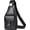 A-black, variant on Genuine Leather Sling Bag for Men Waterproof Crossbody Chest Bag for Hiking & Cycling