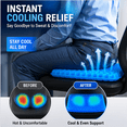 thumbnail image 2 of Cooling Gel Seat Cushion for Long Sitting, Double Honeycomb Breathable Cushion for Office Chair, Car Seat & Wheelchair, Pressure Relief, Non-Slip Washable Cover, 2 of 6
