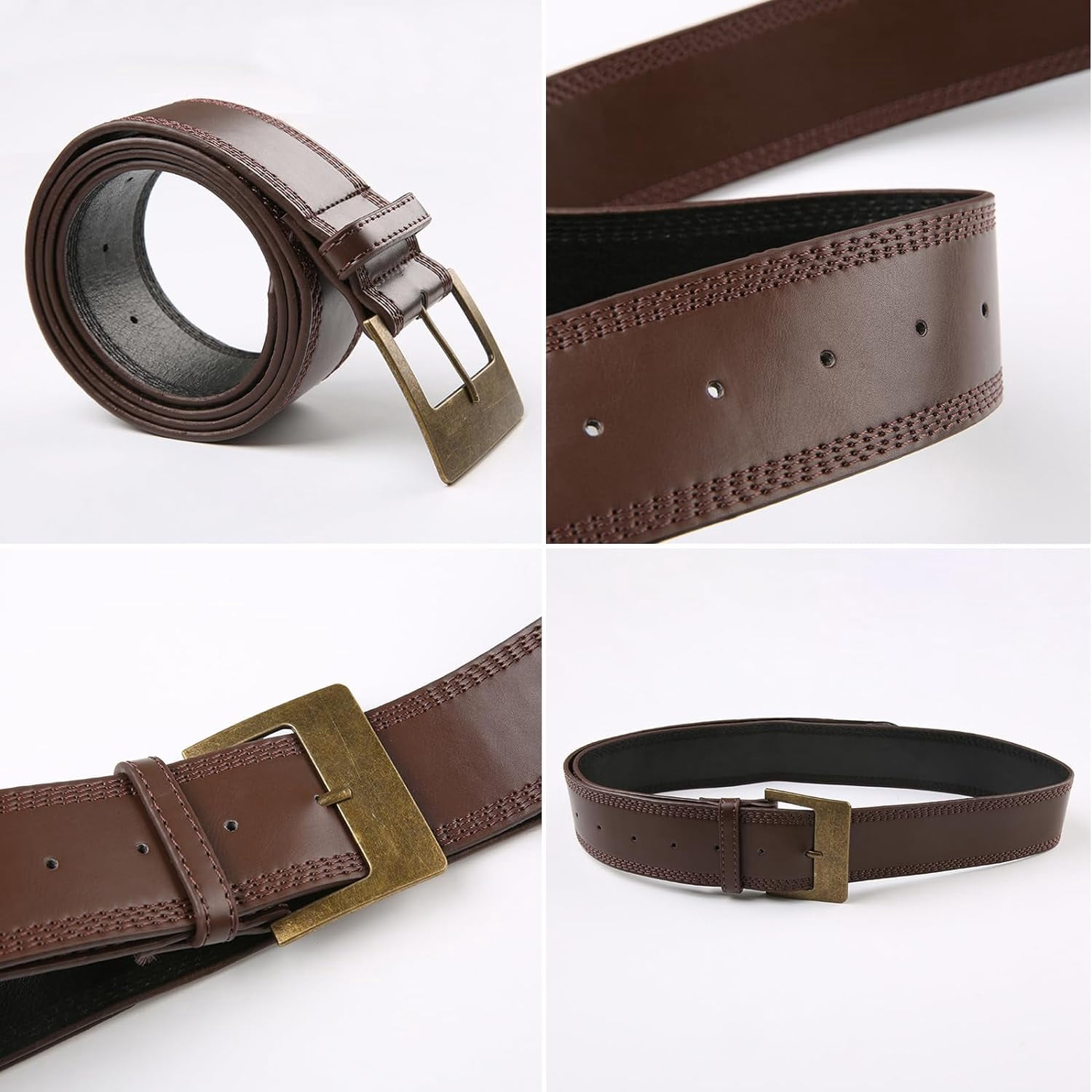 Vintage Y2K 90s Conga  Leather & Metal Concho Western Belt Cowgirl Glam Women L Women Vintage Y2k Belt Concho Rivet Leather Belts Western  main image 3