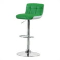 thumbnail image 2 of Home Square Adjustable Apple Green Faux Leather Swivel Bar Stool - Set of 3, 2 of 4