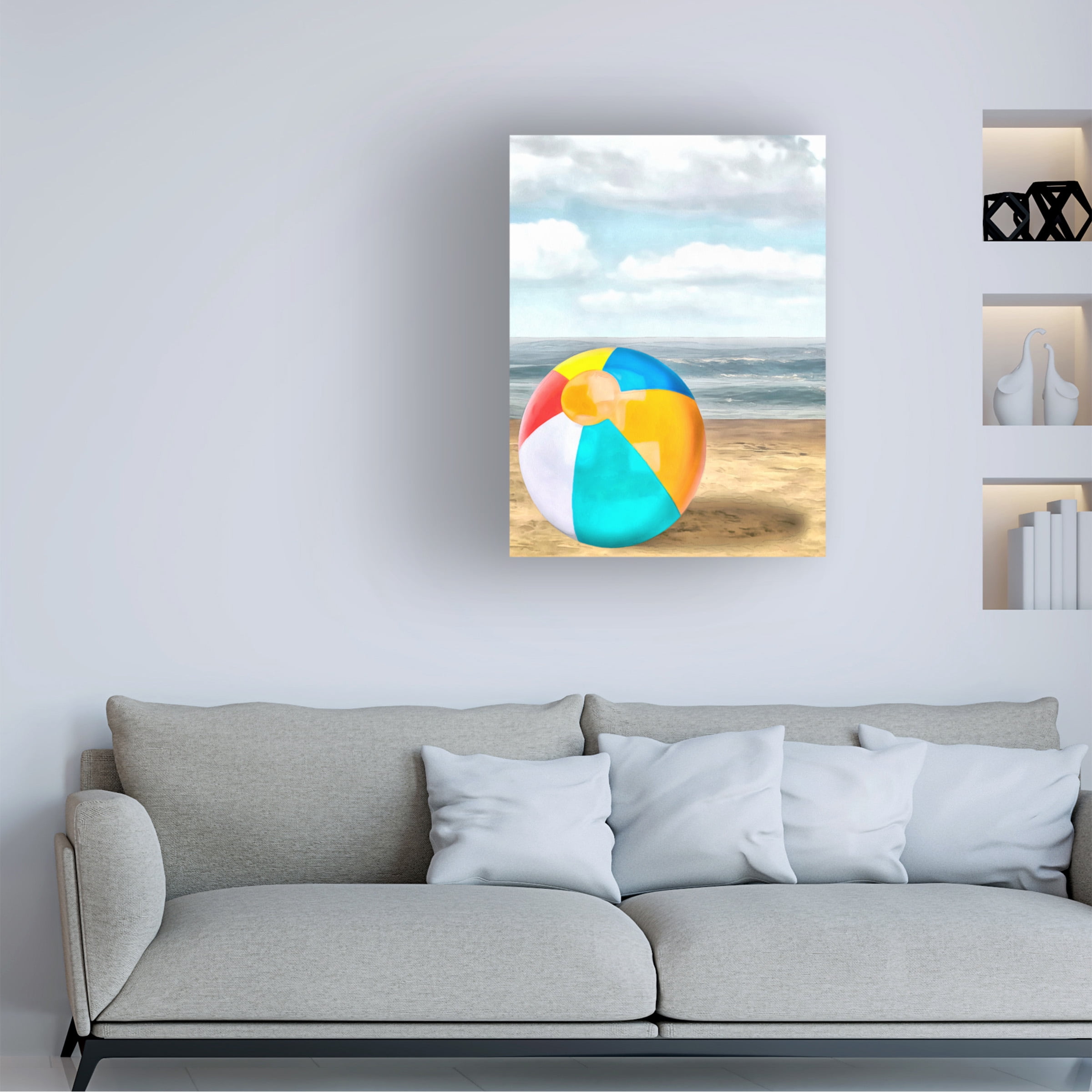 Alonzo Saunders 'Beach Ball I' Canvas Art