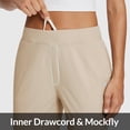 thumbnail image 3 of Pantalones BALEAF de golf elásticos para mujer, cintura alta, color caqui, talla S, 3 of 7