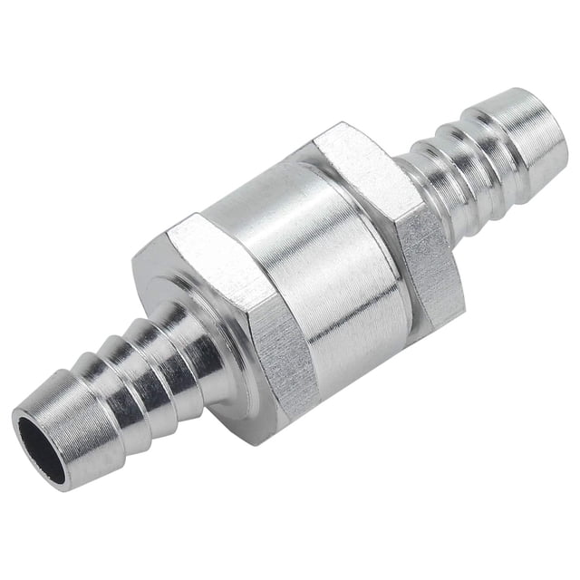 Favordrory 10mm 3/8 Inch Fuel Non-return One Way Check Valve Oil Petrol Diesel Aluminium Alloy