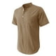 thumbnail image 5 of Mens Casual Manga Corta Botón Abajo Camisas, Verano Color Sólido, Cuello de Soporte Bolsillo Camisa Turndown, 5 of 9
