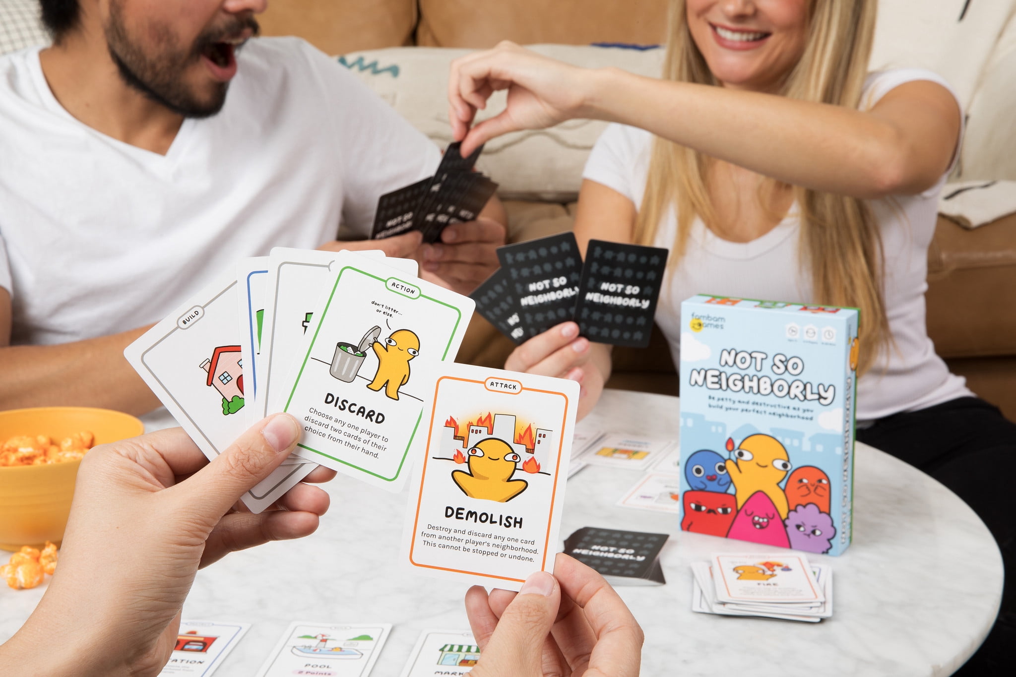 FamBam Games Not So Neighborly Card Game, Ages 7+, Perfect for Game Nights (Walmart Exclusive)