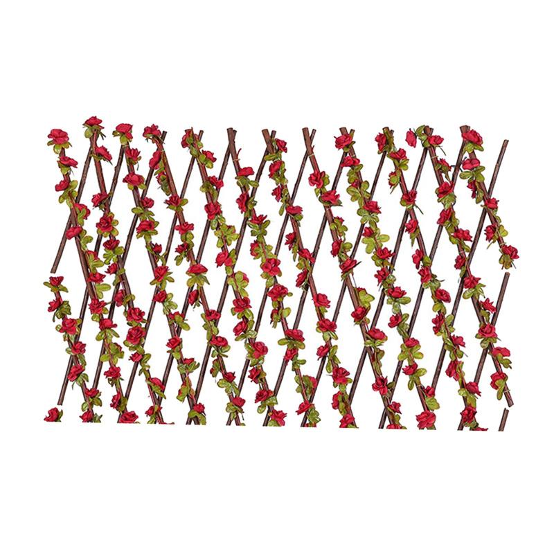 Expandable Garden Trellis Artificial Plant with Flower Support Lattice