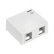 Leviton 41089-2WP QuickPort 2-Port Surface-Mount Housing, White