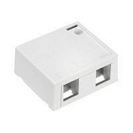 Leviton 41089-2WP QuickPort 2-Port Surface-Mount Housing, White