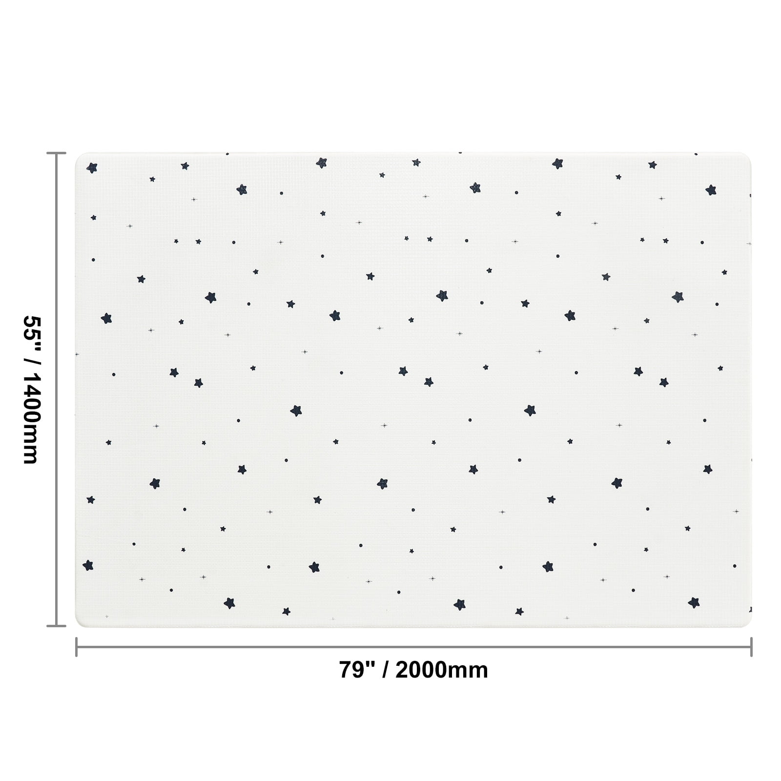 KFFKFF Child Activity Mat, 55"x79" Toddler Play Area, Slip-Resistant Unified Soft Mat, Easily Rolled Dual-Side Design, Water-Resistant Play Space for Infants, Toddlers, and Tummy Time