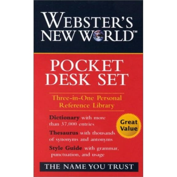 Pre-Owned Webster?s New WorldTM Dictionary, Thesaurus, Style Guide Pocket Desk Set Paperback