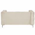 thumbnail image 5 of Morden Fort Modern living room furniture Loveseat with Deep Dutch Velvet Beige, 5 of 7