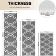 thumbnail image 4 of Gray Geometric Pattern Kitchen Rugs Sets Of 3,Kitchen Runner Rugs Non Skid Washable,Decorative Kitchen Floor Mats for Kitchen,Sink,Laundry,17"x30"+ 17"x47" + 17"x59", 4 of 6