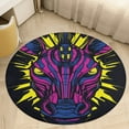 thumbnail image 4 of Tiger Animal Graffiti Round Rugs -Washable Non-Slip Small Round Area Rug Throw Soft Circle Rugs for Bedroom, Modern Print Indoor Carpet for Entryway Sofa Living Room, 4 of 6
