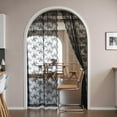 thumbnail image 4 of Beige Lace Curtains 63 Inch Length 2 Panels Set Vintage Victorian French Elegant Boho Scalloped Light Filtering Girls Room Drapes with Back Tab Rod Pocket, 50" Wide Each Panel, Oatmeal, 4 of 6