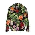 thumbnail image 3 of Uemuo Watercolor Tropical Flowers Pattern Women's Full Zip UPF 50+ Sun Protection Hoodie Jacket Long Sleeve Sun Shirt Hiking Outdoor Performance with Pockets-X-Large, 3 of 9