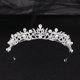 thumbnail image 2 of Zhuge Tiara de boda para novia, diadema de princesa, corona de novia, joyería para el cabello con diamantes de imitación de cristal, decoración para novia, cumpleaños, graduación, boda (plateada), 2 of 5