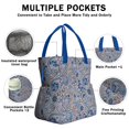 thumbnail image 3 of Paisley Pattern Drawstring Lunch Bag Women - Drawstring Lunch Bag Insulated for Work Office - Stain-Resistant Large Lunchbags for Women with Multi-Pockets, 3 of 6