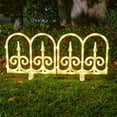 thumbnail image 5 of Solar-Powered Garden Fence Lights, 14.96 in Multicolor Waterproof Outdoor Christmas Decor, Plastic Landscape Panel Set for Yard, Patio, or Pathway, 5 of 5