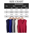 thumbnail image 5 of jinghuiyue Womens Sweater Vest V Neck Cable Knit Pullover Solid Color Sleeveless Ribbed Sweater Tops L, 5 of 5