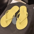 thumbnail image 5 of XUNKUSGA Flip Flops for Women Summer Beach Leather Flat Thong Sandals for Women Lightweight Durable Non-Slip Essentials Slides for Women,Yellow,7.5, 5 of 8