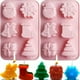 thumbnail image 1 of Suministros de cocina, moldes para hornear, moldes navideños grandes para hornear pasteles, jabones, chocolates, gelatinas y velas con forma de muñeco de nieve y árbol de Navidad., 1 of 6