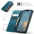 thumbnail image 4 of CaseMe Leather for iPhone 12 Case, Flip Wallet Leather Case with Card Holder Magnetic Closure Shockproof Kickstand Protective Phone Cases Cover for iPhone 12,Blue,For iPhone 12, 4 of 12