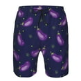 thumbnail image 3 of Logiee Eggplant Print Mens Swim Trunks Quick Dry Board Shorts,Breathable Hawaii Beach Shorts Swimwear Bathing Suits-Medium, 3 of 6