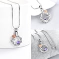 thumbnail image 3 of Rose Flower Circle with Crystal Heart Memory Necklace  Cremation Jewelry for Ashes Urn Necklace for Ashes of Loved One, 3 of 6