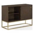 thumbnail image 1 of Crosley Furniture Byron MDF Wood and Steel Media Console in Dark Brown/Gold, 1 of 17