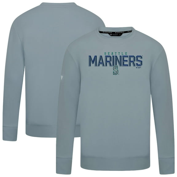 Men's Levelwear Gray Seattle Mariners Mandate Carve Tri-Blend Sweatshirt