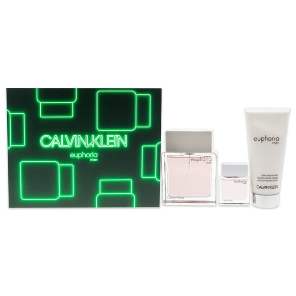 Calvin Klein 3.4oz EDT Spray, 05oz EDT Splash, 3.4oz Bálsamo para después del afeitado Euphoria 3 Pc Gift Set Calvin Klein 3.4oz EDT Spray, 05oz EDT Splash, 3.4oz Bálsamo para después del afeitado 3 Pc Gift Set