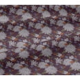 thumbnail image 5 of oneOone Viscose Jersey Chocolate Brown Fabric Leaves & Flower Craft Projects Decor Fabric Printed By The Yard 60 Inch Wide, 5 of 5